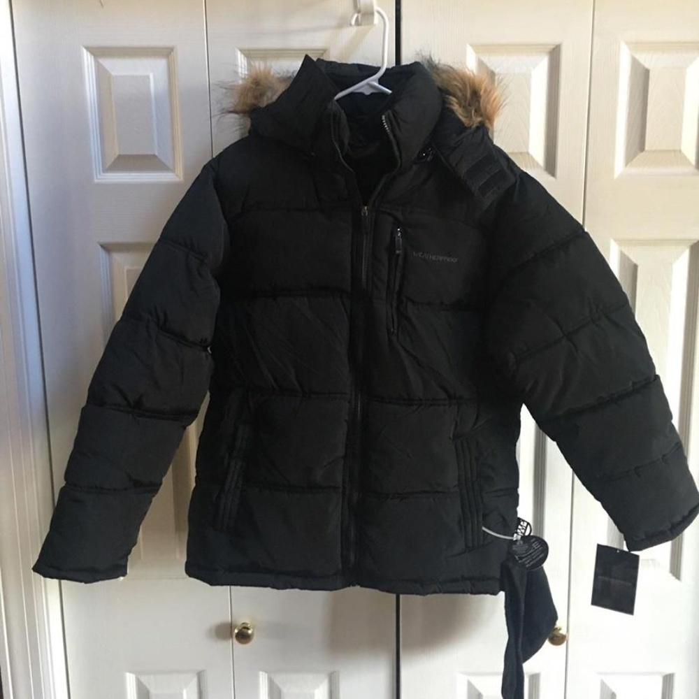 Weatherproof Big Boys Black Bubble Coat size 18-20